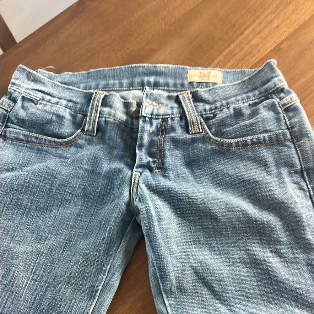 Frankie B. Blue Straight Leg Jeans Classic Style
